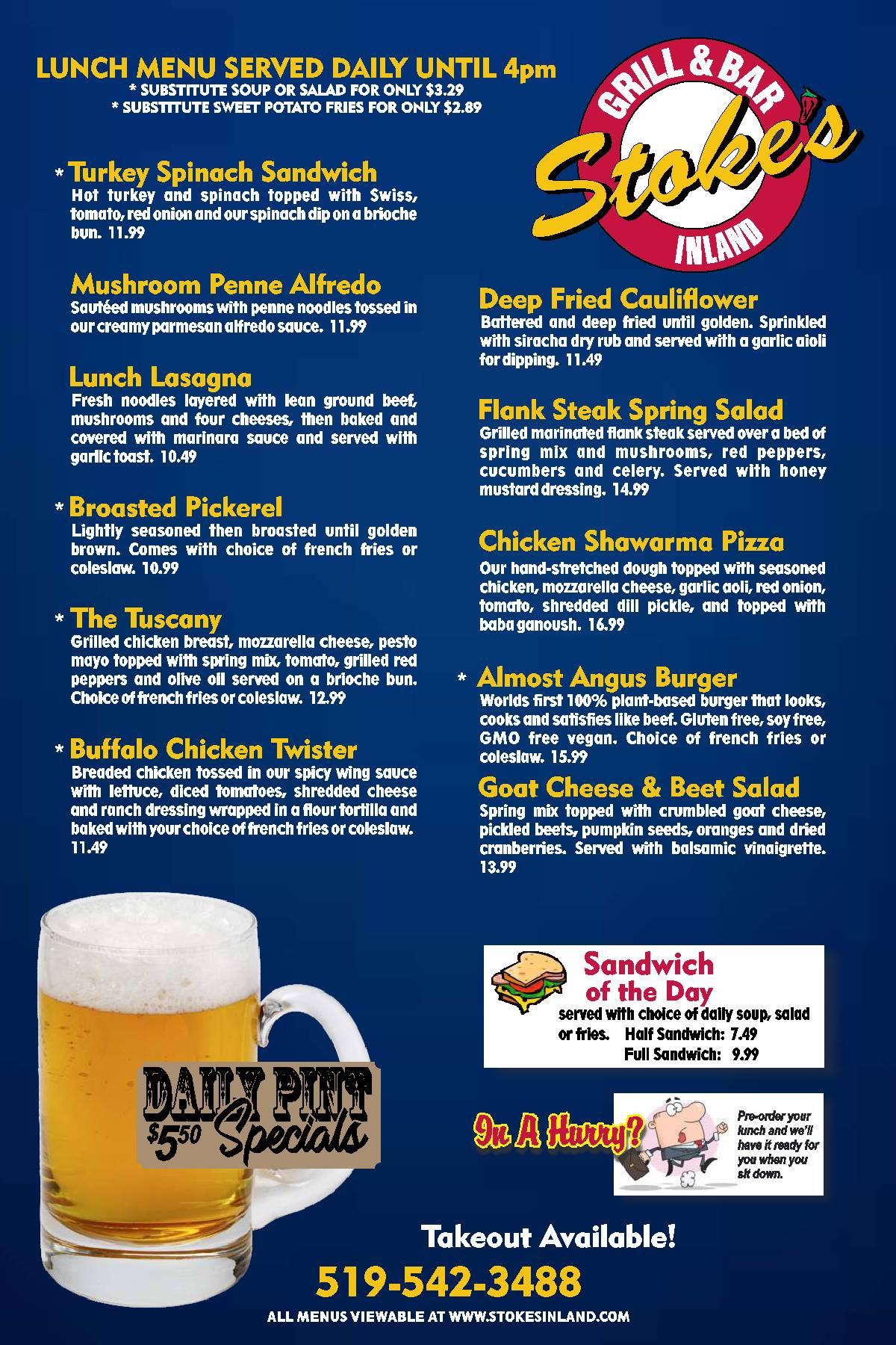 Stokes Inland best ribs and wings family team restaurant Sarnia